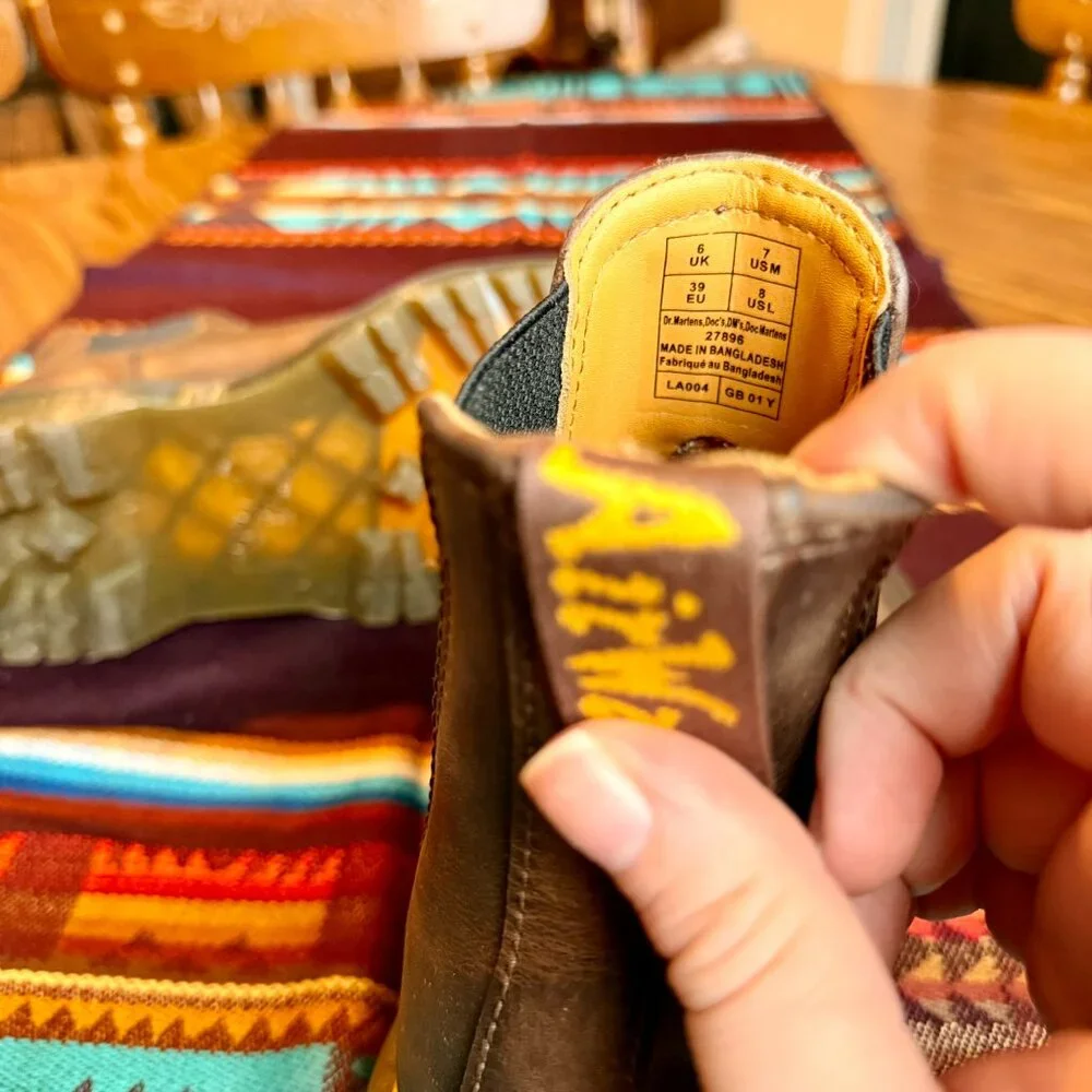 Dr. Martens 2976 Bex Crazy Horse Brown Leather Chelsea Boots - Barely Worn - Picture 3 of 8